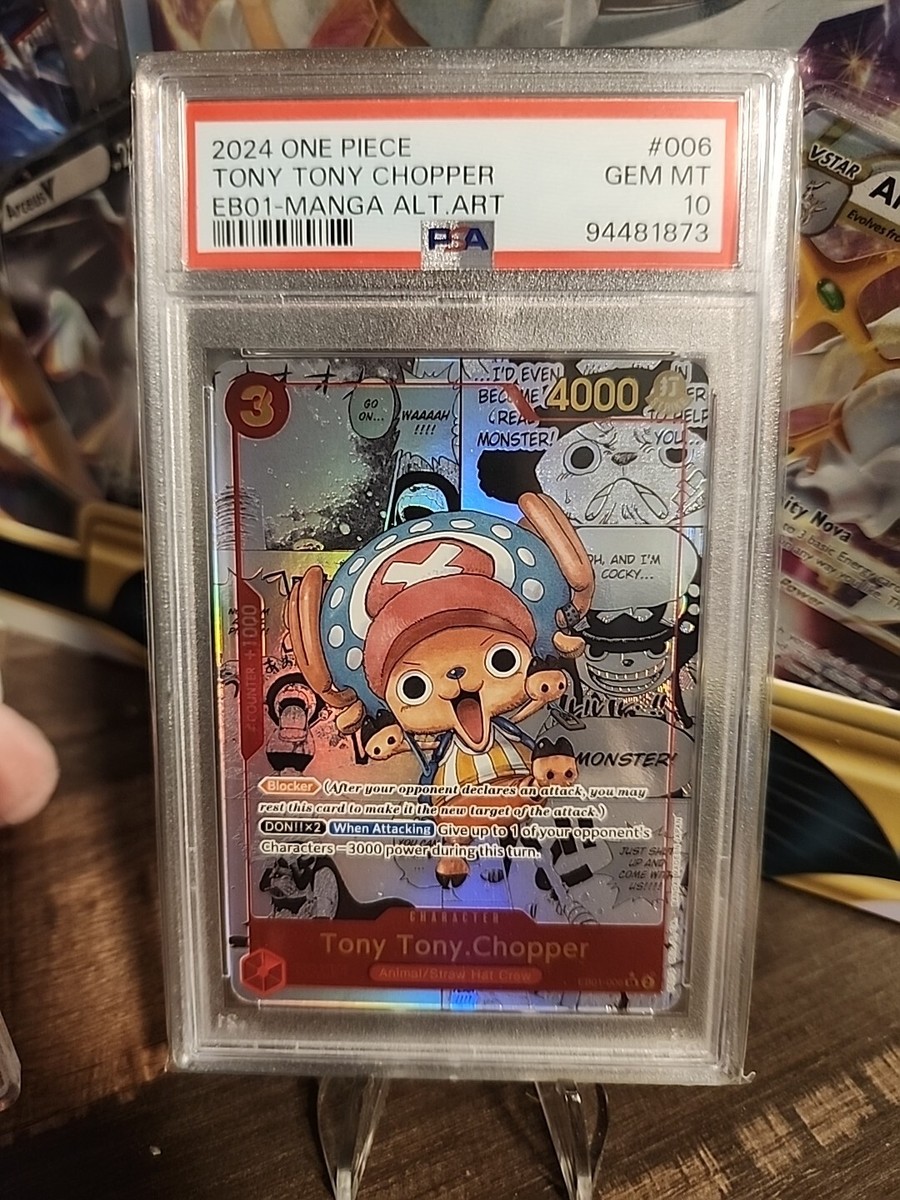 PSA 10 2024 ONE PIECE TONY TONY CHOPPER #006 EB01 MANGA ALT ART